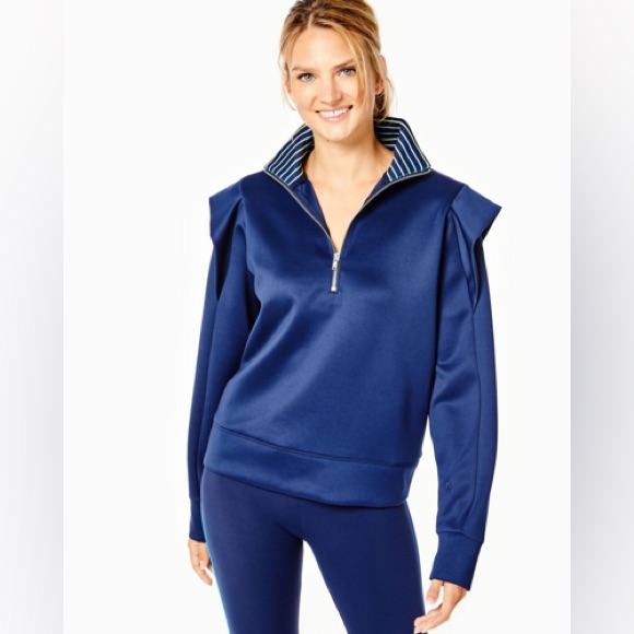 Addison Bay Poplar Pullover In Navy (Matchya/ Light Blue)